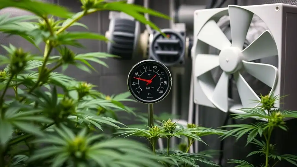 Indoor grow environment with climate controls