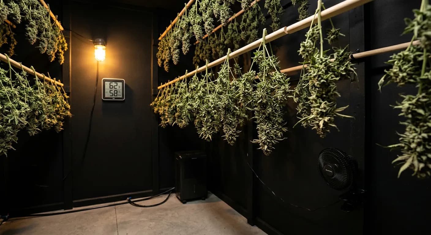 Cannabis Drying Room Setup: Temp, Humidity & Airflow Guide