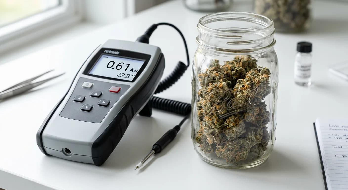 Water Activity Cannabis Curing: Why 0.55–0.65 Aw Is the Safe Zone