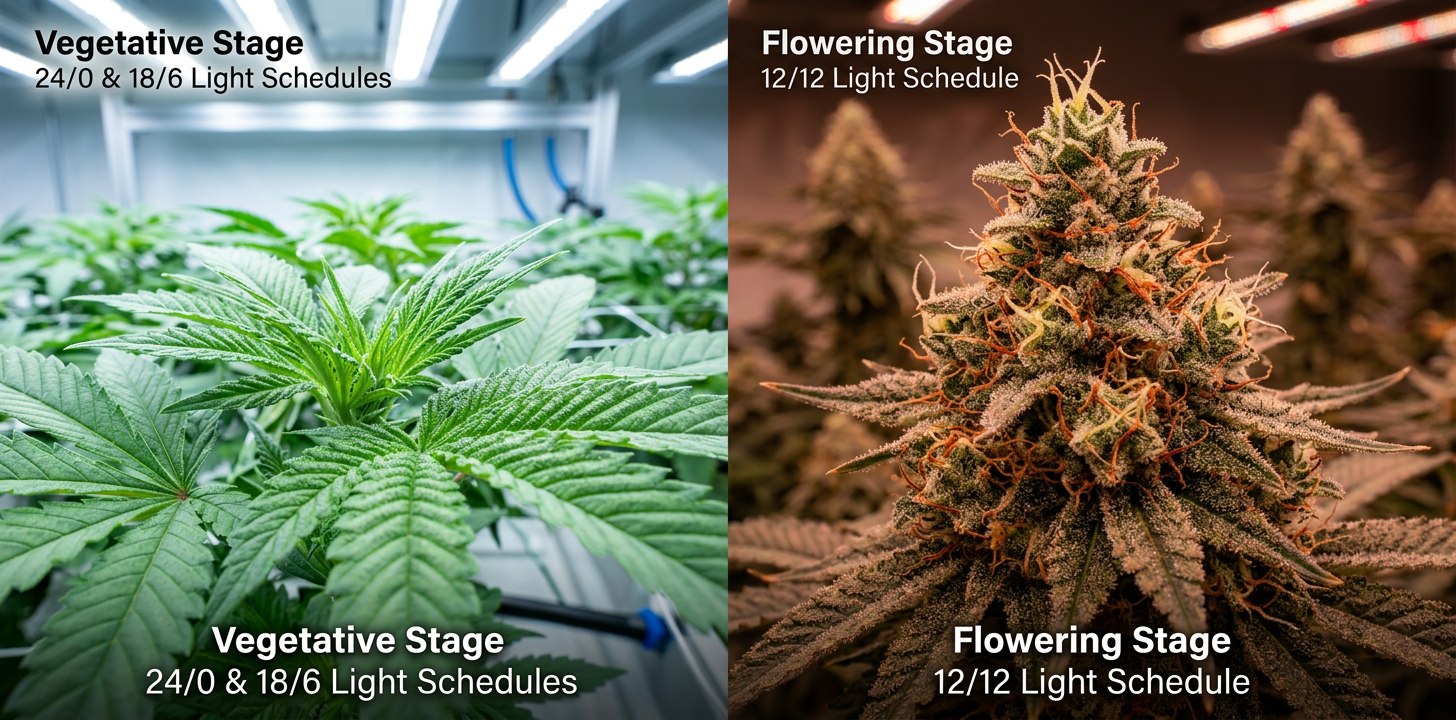 Cannabis Light Schedules: 24/0, 18/6 & 12/12 Explained