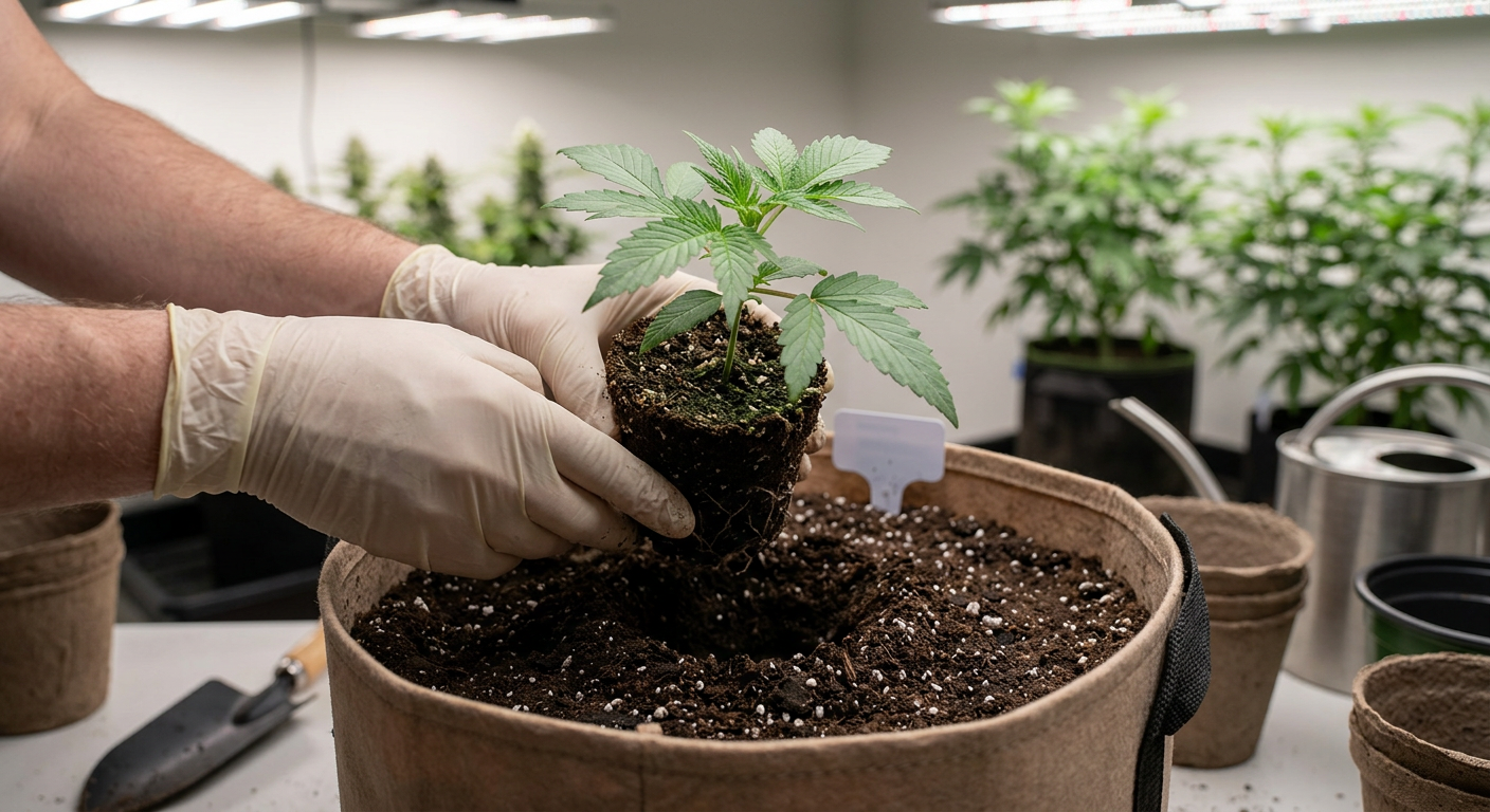 Transplanting Cannabis: Pot Size Guide & Technique (2026)