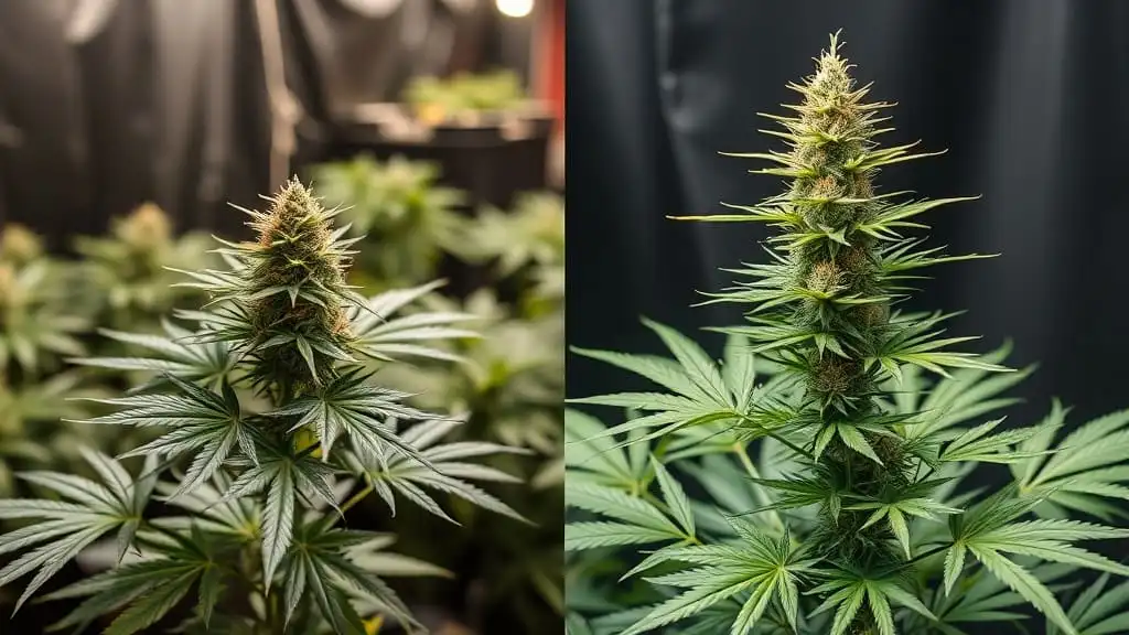 Gorilla Glue vs Durban Poison cannabis strain comparison