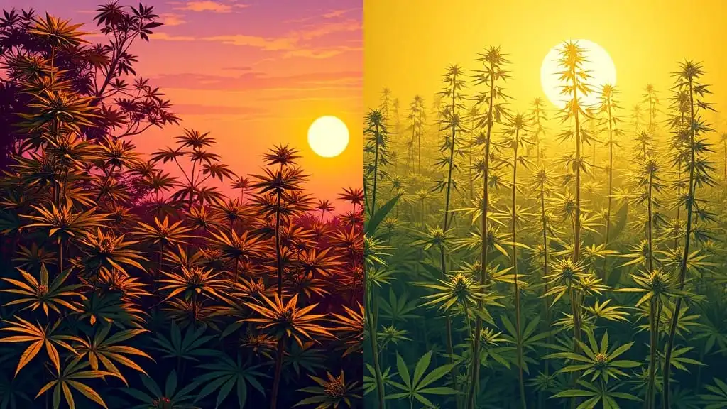 Indica vs Sativa vs Hybrid cannabis strains comparison