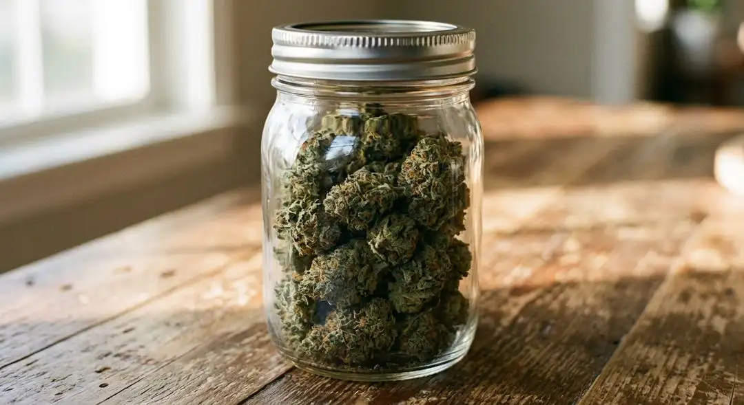 Cured Super Silver Haze XTRM cannabis buds showing silver trichome coverage with citrus and earthy aroma characteristics